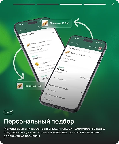 Карточка платформы Agrogator: персональный подбор